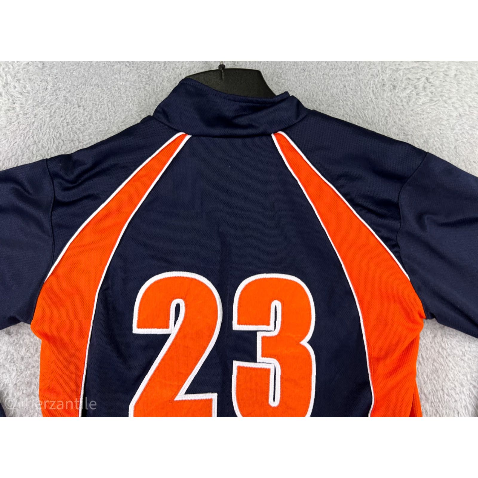 Vintage Two Five Jacket Womens M Blue Orange 1/4 Zip Jersey Sports Team Pullover Shirt Size M / US 6-8 / IT 42-44 - 5 Thumbnail