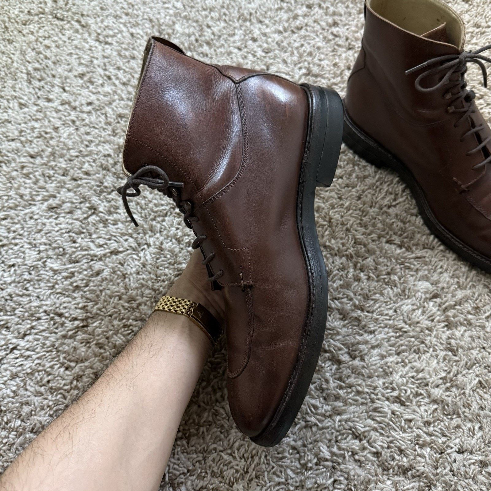 Heschung Heschung Ginkgo Brown Leather Boots US Size 10, EUR Size 9.5 Size US 10 / EU 43 - 10 Thumbnail