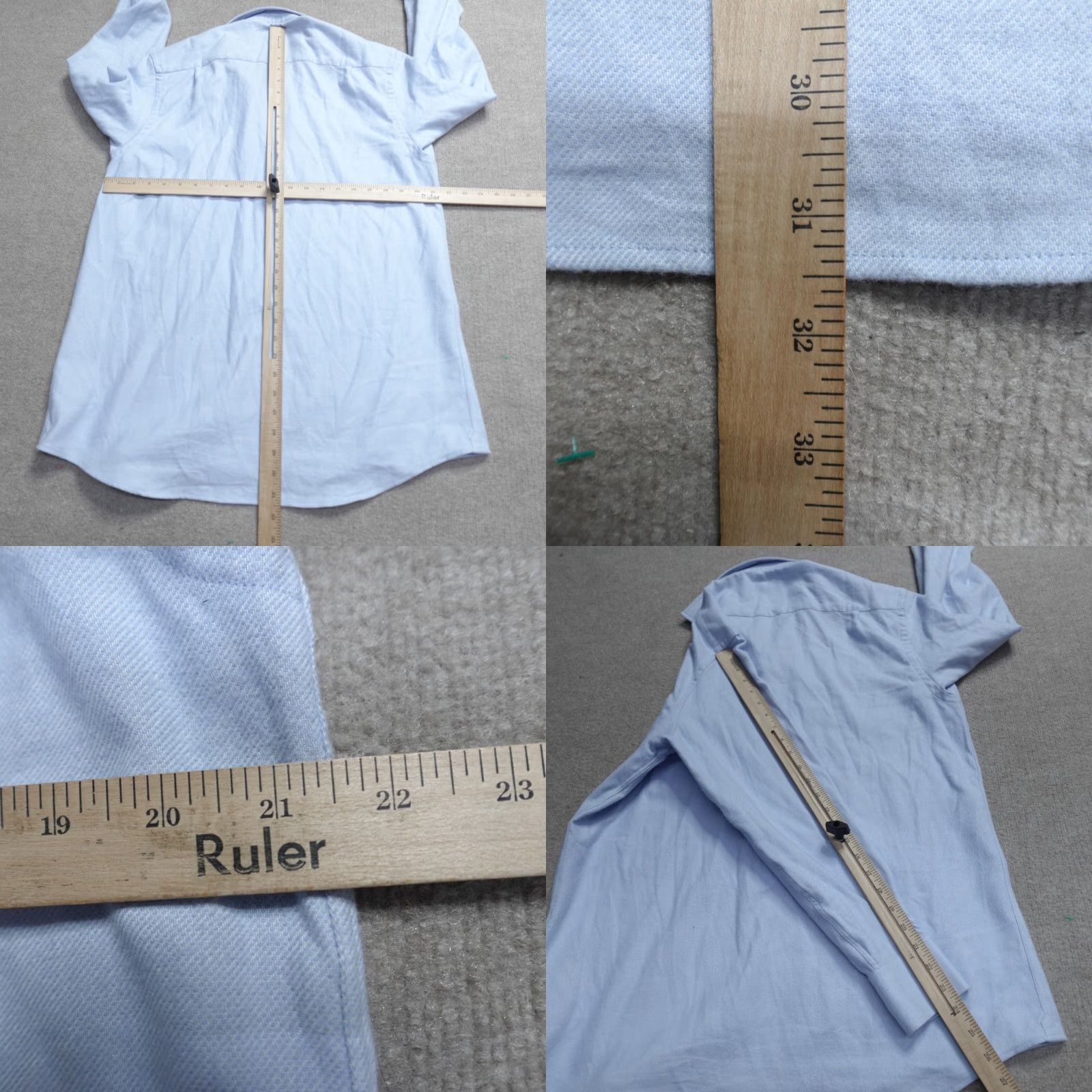 Free People WNY Free People Womens Shirt 10 Blue Flannel The Boyfriend Made In Portugal Size L / US 10 / IT 46 - 8 Thumbnail
