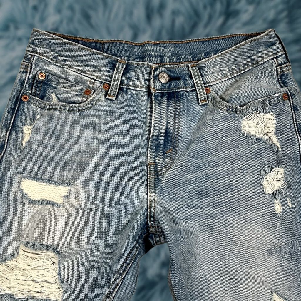 Levi's VINTAGE Levi's 511 Jeans Shorts Distressed Light Blue Denim 28 Men Size US 28 / EU 44 - 1 Thumbnail