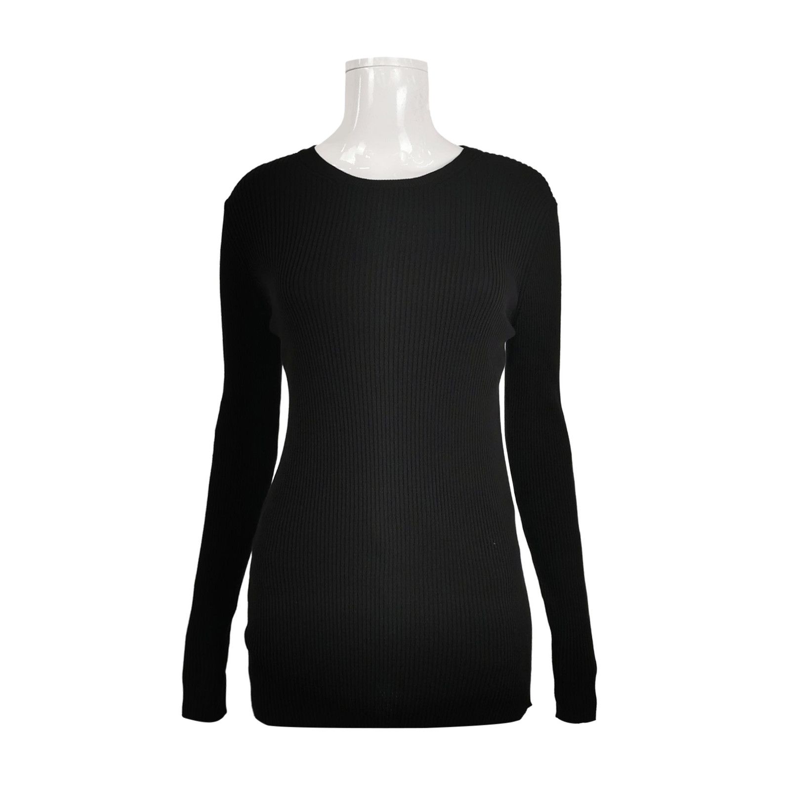 Prada Black Cotton Crew Neck Sweater 0089