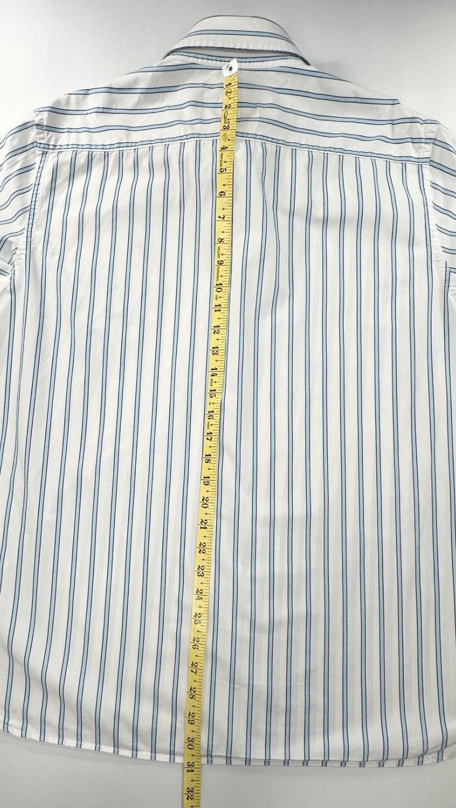 American Eagle Outfitters American Eagle Striped Vintage Fit Button Up Shirt Blue XL Size US XL / EU 56 / 4 - 3 Thumbnail