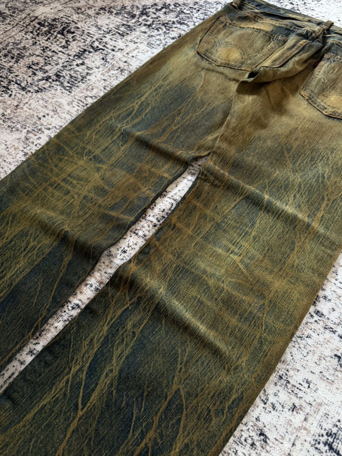 If Six Was Nine EDWIN 503 Muddy Wash Patin Fade Studded Loose Jeans Size US 32 / EU 48 - 15 Thumbnail