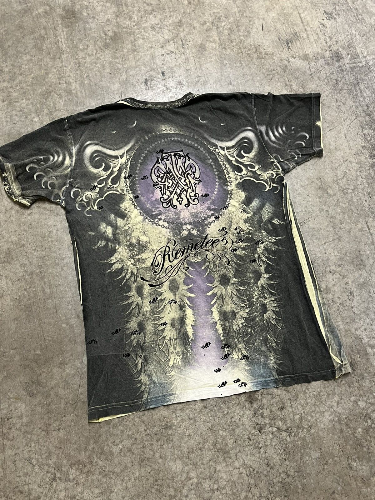 Ed Hardy × Vintage Y2k Ed hardy style grunge all over print shirt skater rare Size US XL / EU 56 / 4 - 7 Thumbnail