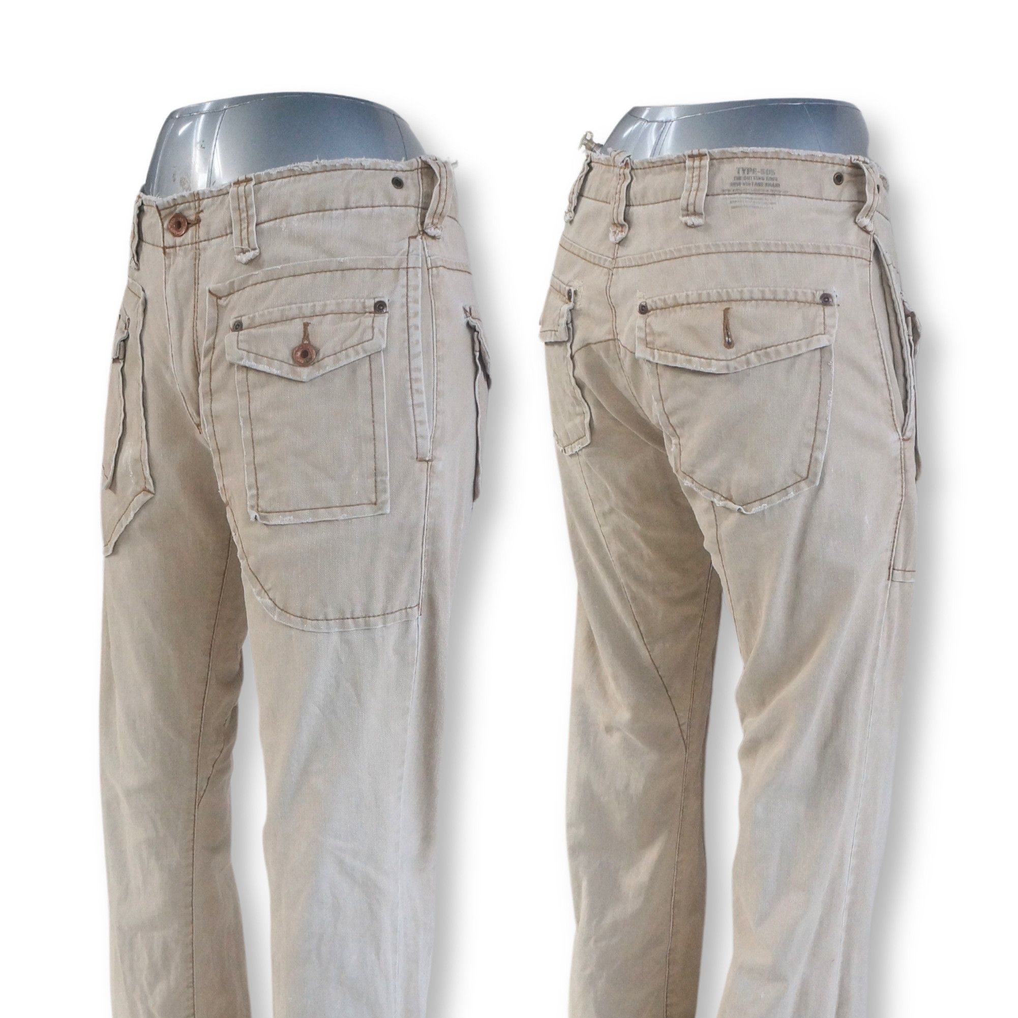 Edwin EDWIN 505 KHAKI Multi Pockets Vintage Style Pants Size US 30 / EU 46 - 3 Thumbnail