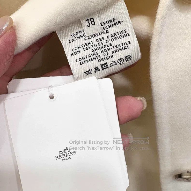 Hermes Hermes Cashmere Double Faced Shawl Collar Medium Length Co Size XS / US 0-2 / IT 36-38 - 4 Thumbnail