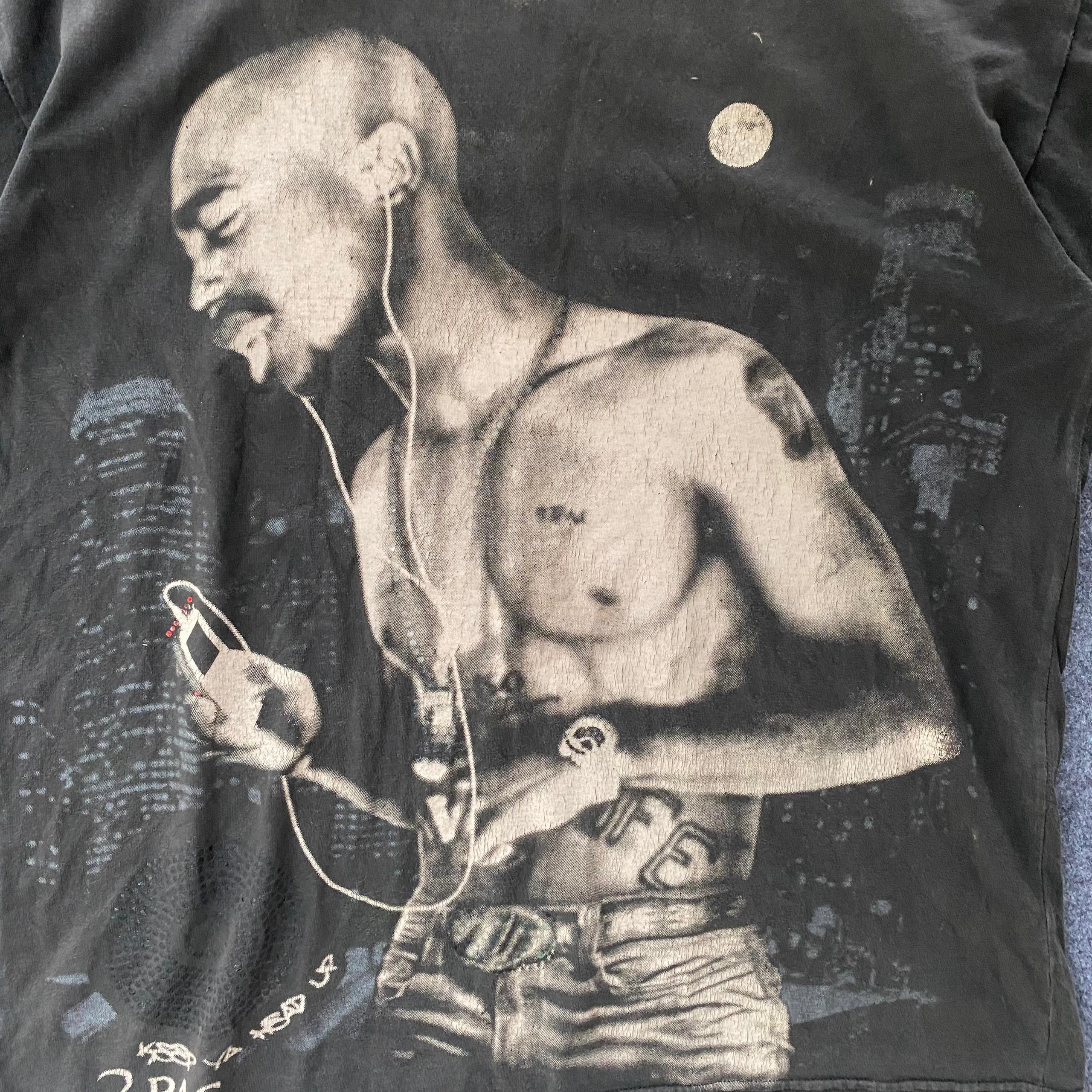 Rap Tees Vintage Tupac Fullprint Rapper Tshirt Size US XL / EU 56 / 4 - 2 Thumbnail