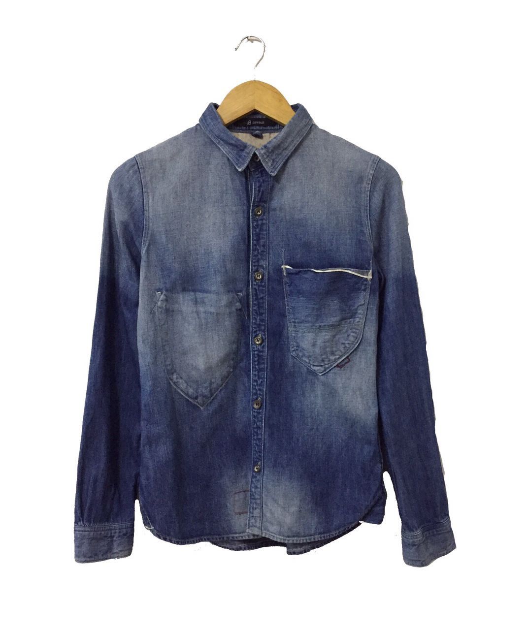 Japanese Brand JOHN BULL SELVEDGE SINGLE POCKET CHAMBRAY JEANS SHIRT Size US S / EU 44-46 / 1 - 1 Thumbnail
