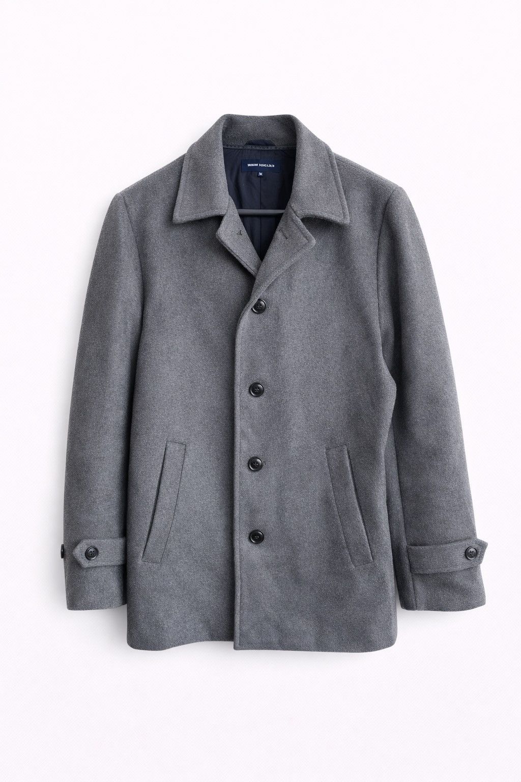 URBAN RESEARCH DOORS Urban Research Men’s Grey Wool Blend Short Coat | Minimal Size US M / EU 48-50 / 2 - 1 Thumbnail