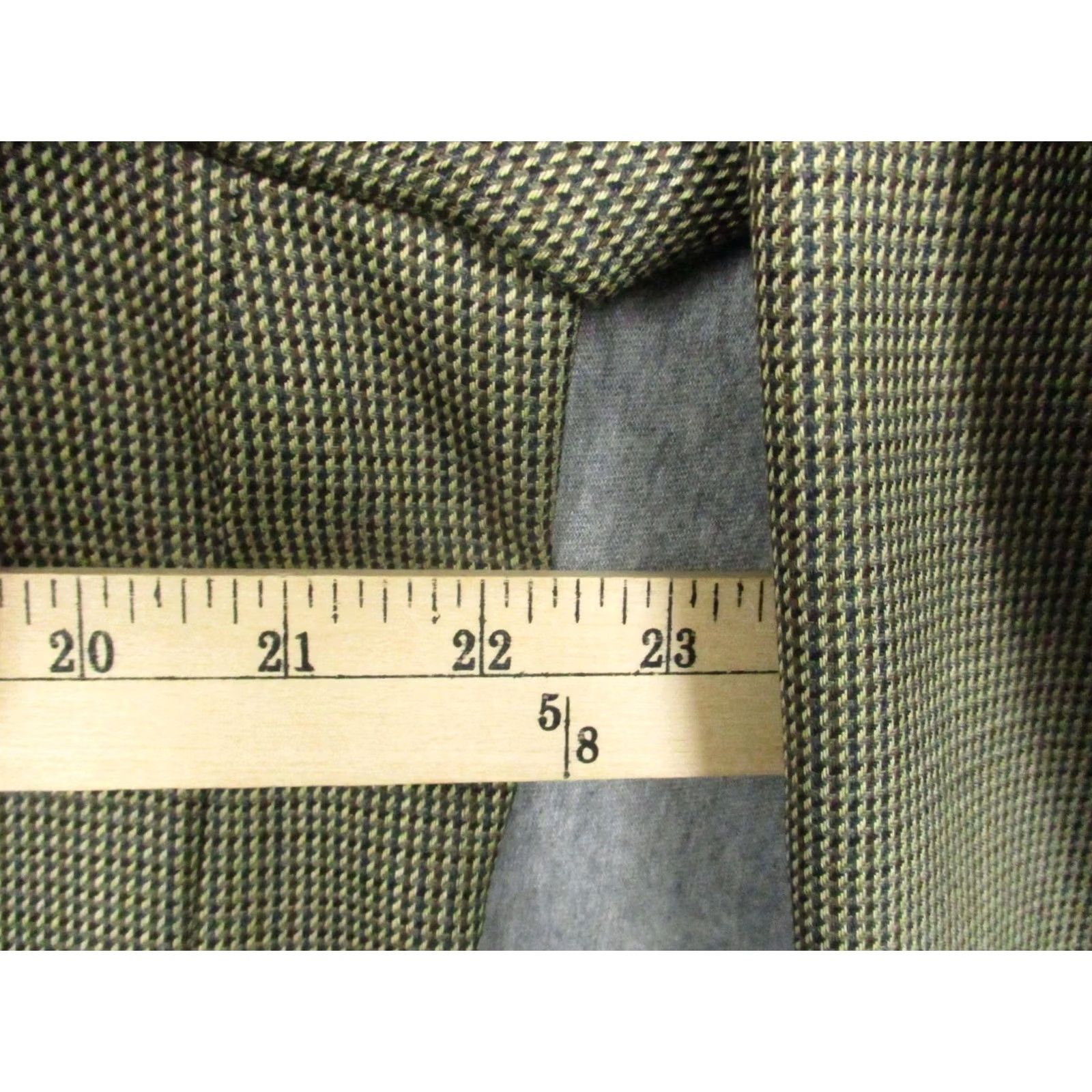 Ralph Lauren Lauren Ralph Lauren Blazer Mens 41R Green Wool Micro Houndstooth Sport Coat Size 42R - 4 Thumbnail