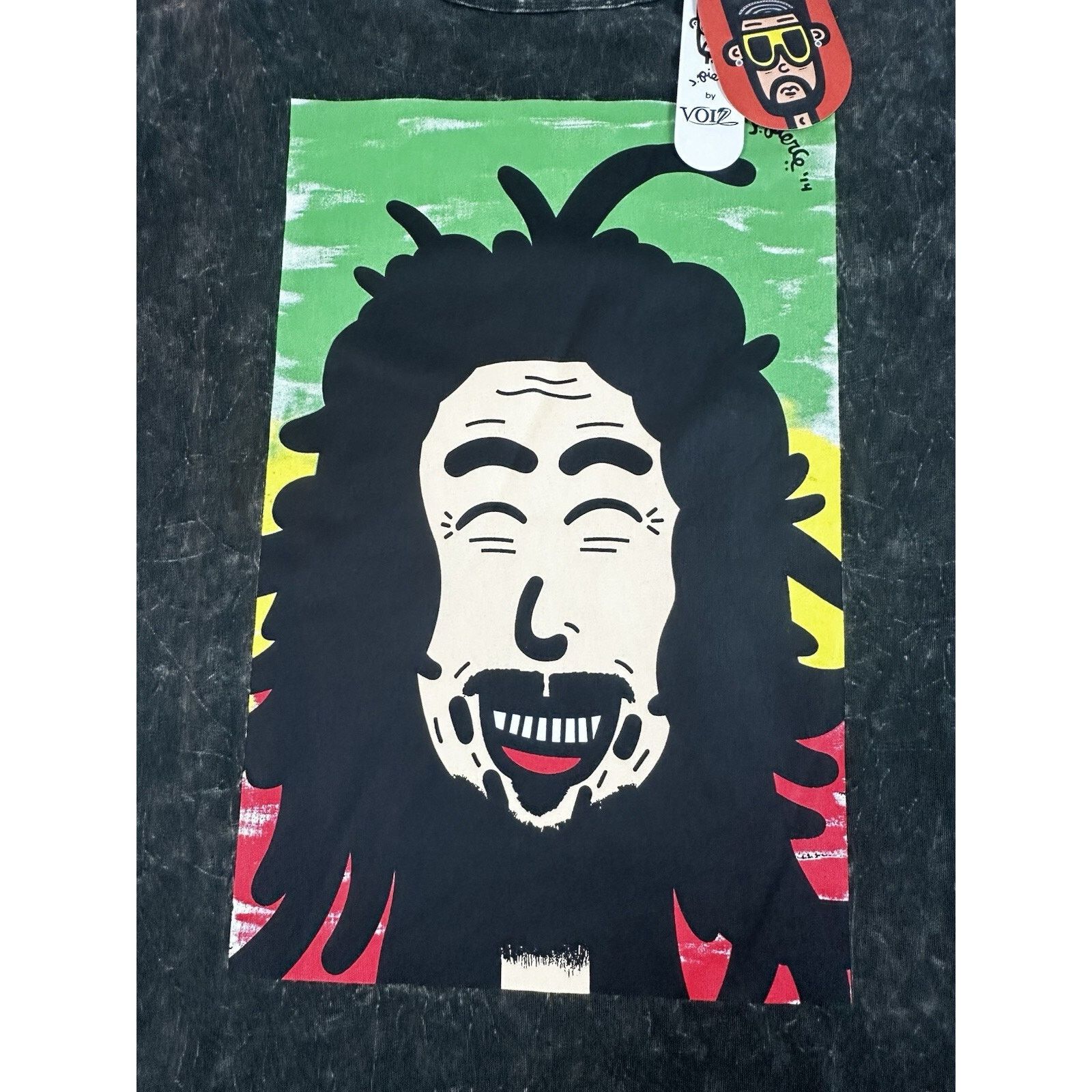 Gildan Bob Marley Graphic T-Shirt by J. Pierce Green XXL New Size US XXL / EU 58 / 5 - 3 Thumbnail