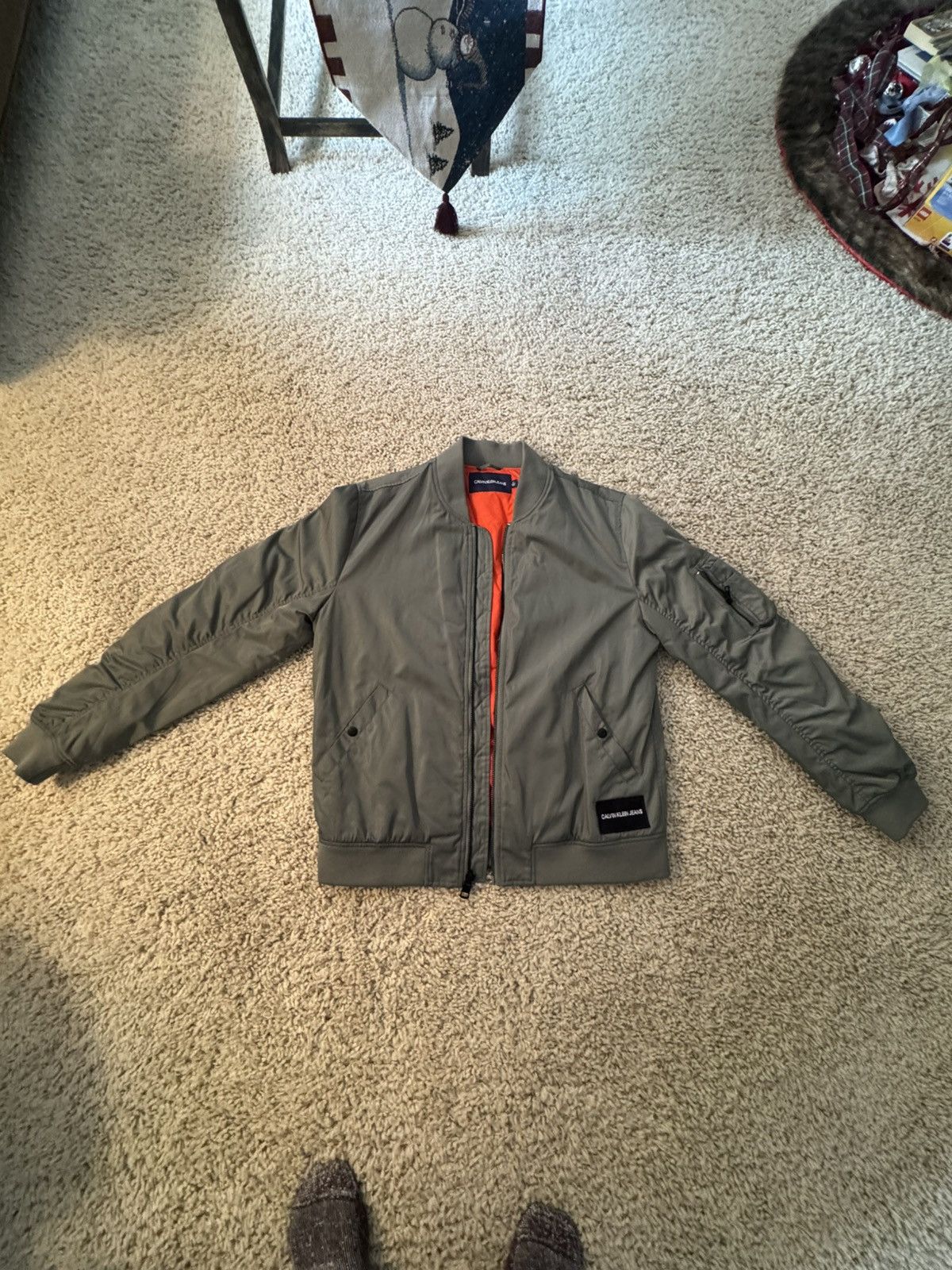 Calvin Klein Calvin Klein Padded Bomber Jacket Olive Size US L / EU 52-54 / 3 - 1 Thumbnail
