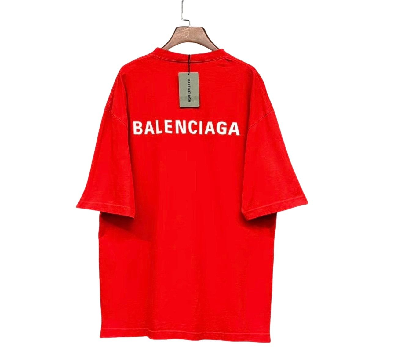 Balenciaga Balenciaga Embroidered Logo T-Shirt Red M Size US M / EU 48-50 / 2 - 1 Thumbnail