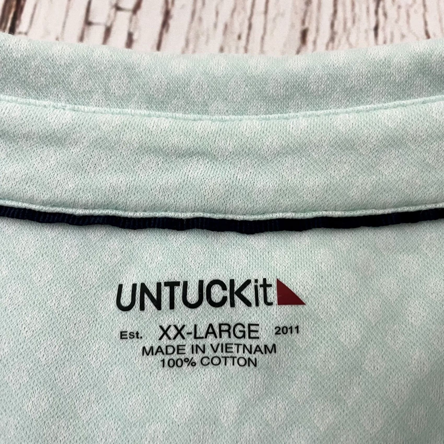 UNTUCKit UNTUCKit Short Sleeve Golf Polo Shirt Men's 2XL Mint Green Size US XXL / EU 58 / 5 - 2 Thumbnail