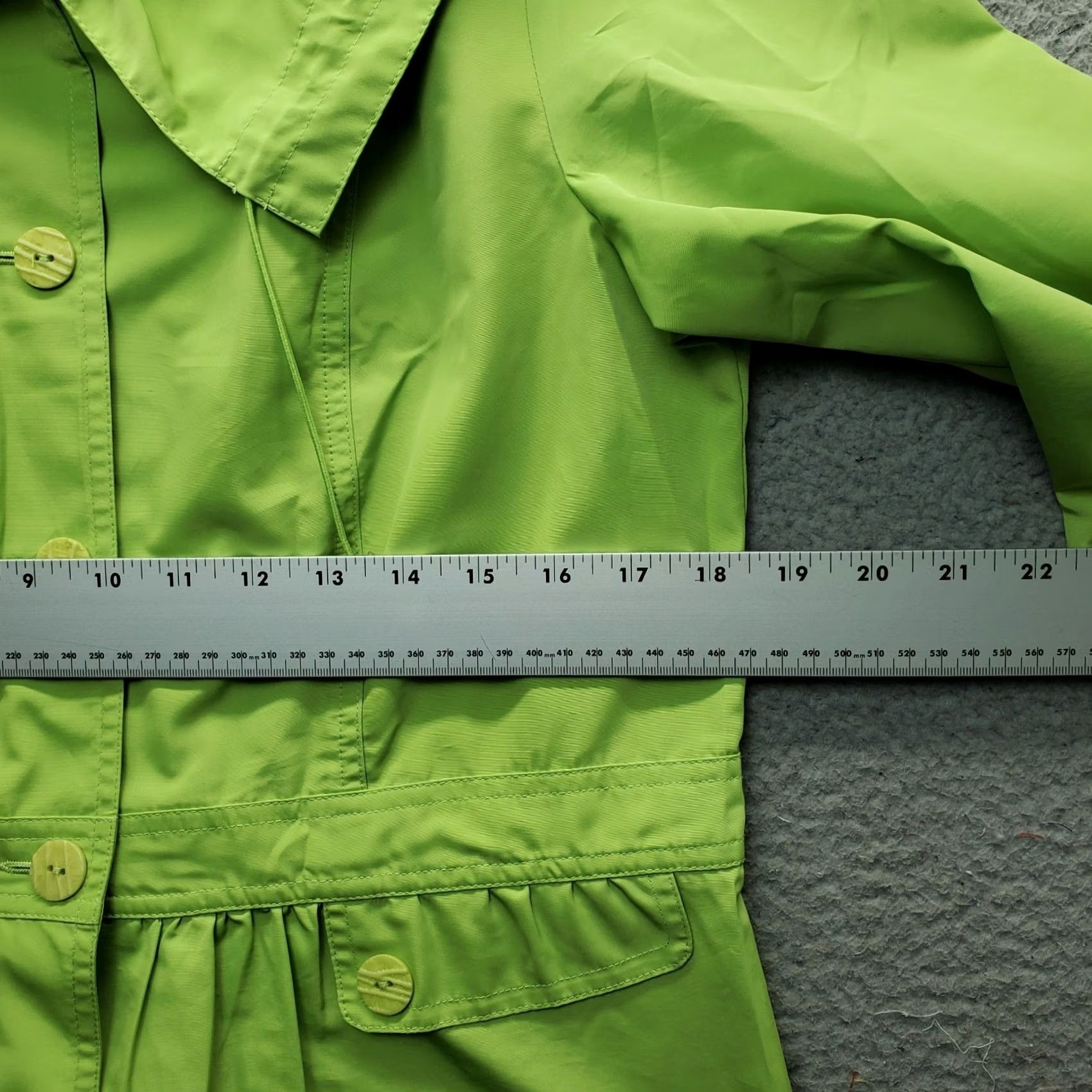 Vintage Tribella Womens 10 Green Wind-Resistant Collared Button-Front Jacket Size L / US 10 / IT 46 - 4 Thumbnail