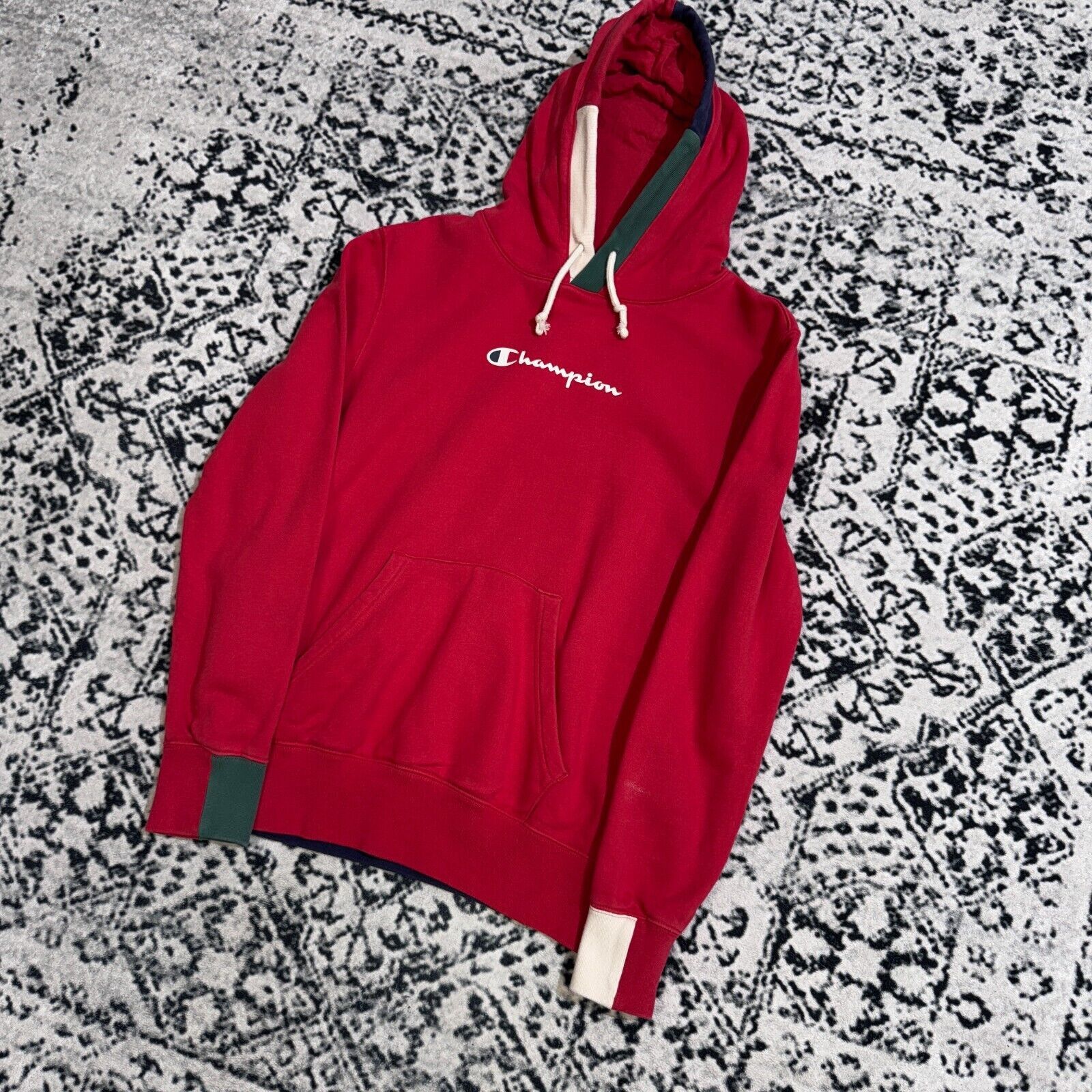 Champion × Vintage Vintage Champion Unisex Red Cotton Hoodie Size S Y2K 90s Size US S / EU 44-46 / 1 - 2 Thumbnail