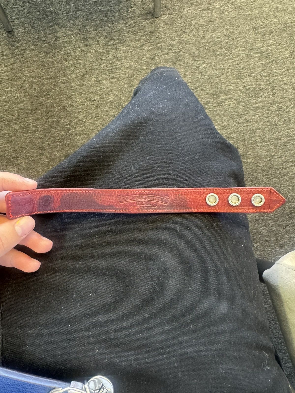 Chrome Hearts Chrome Hearts Red Heart Leather Bracelet Size ONE SIZE - 4 Thumbnail