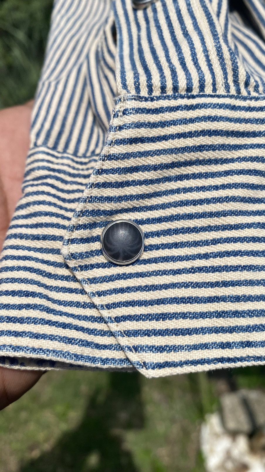 Japanese Brand Dog House Hickory Stripe Shirt Size US L / EU 52-54 / 3 - 6 Thumbnail