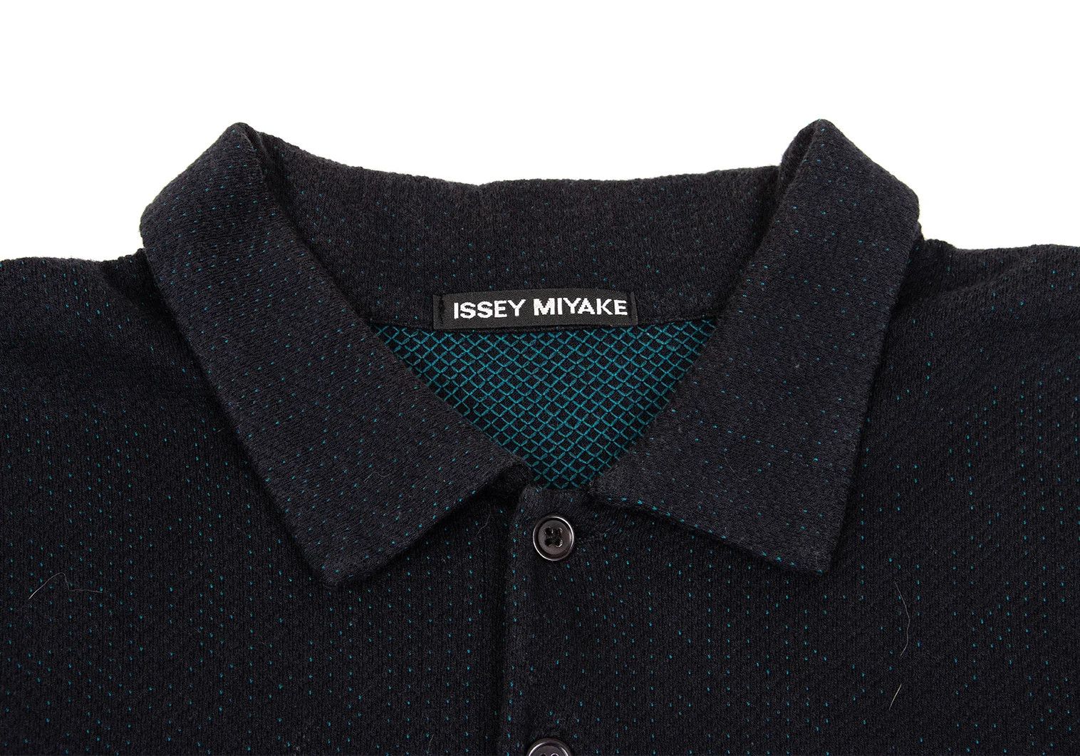 Issey Miyake Inside Stitch Design Polo Shirt in Dark Navy Size US S / EU 44-46 / 1 - 4 Thumbnail