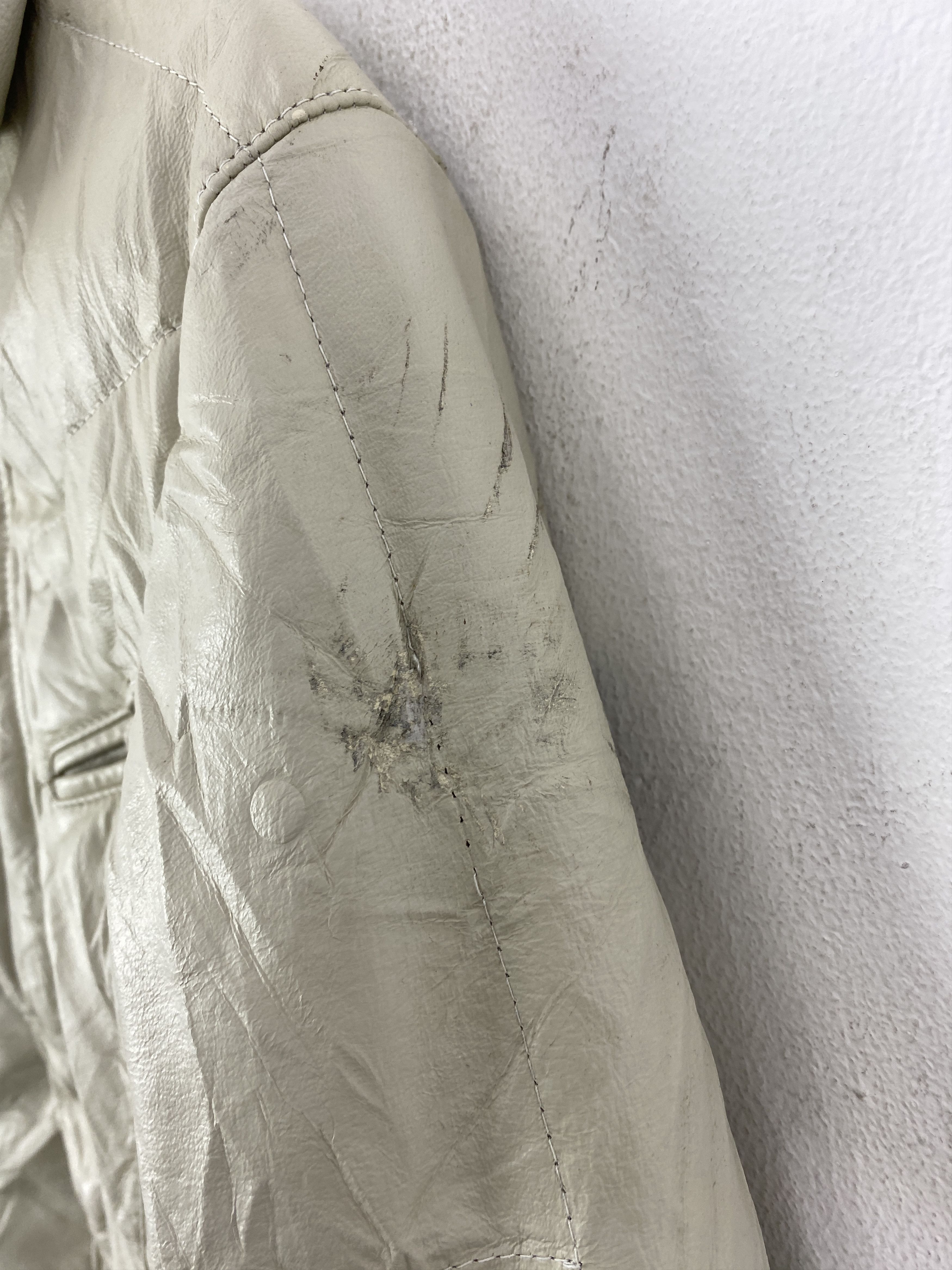 Other Vintage Roberto Massini Distressed Leather Jacket J0127 Size US L / EU 52-54 / 3 - 8 Thumbnail