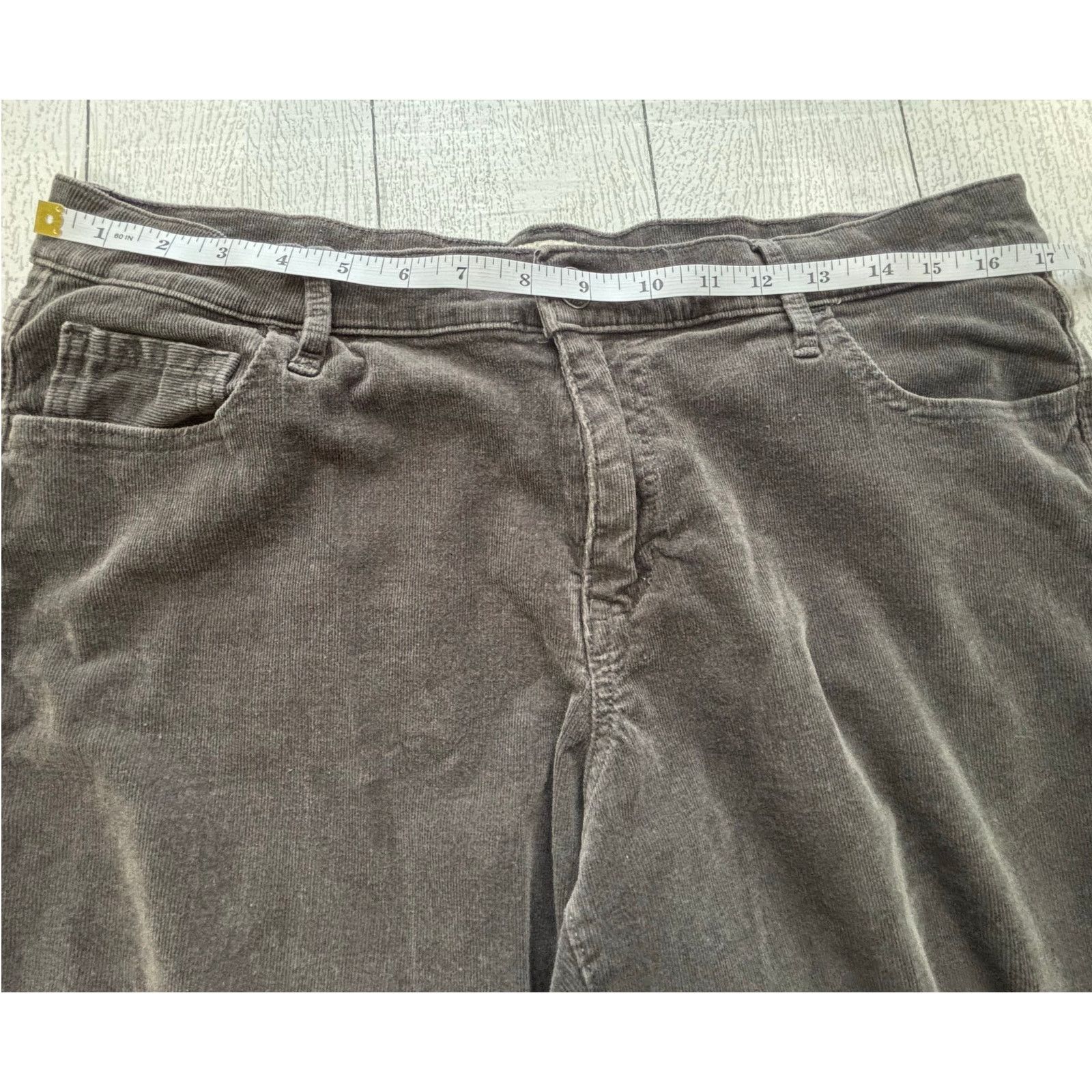 Old Navy Old Navy Gray Corduroy Pants Size 14 Size 36" / US 14 / IT 50 - 6 Thumbnail