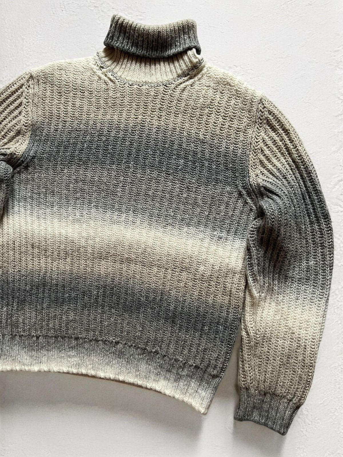 Baldessarini × Vintage BALDESSARINI HEAVY KNIT WOOL SWEATER TURTLENECK MULTICOLOUR Size US L / EU 52-54 / 3 - 2 Thumbnail