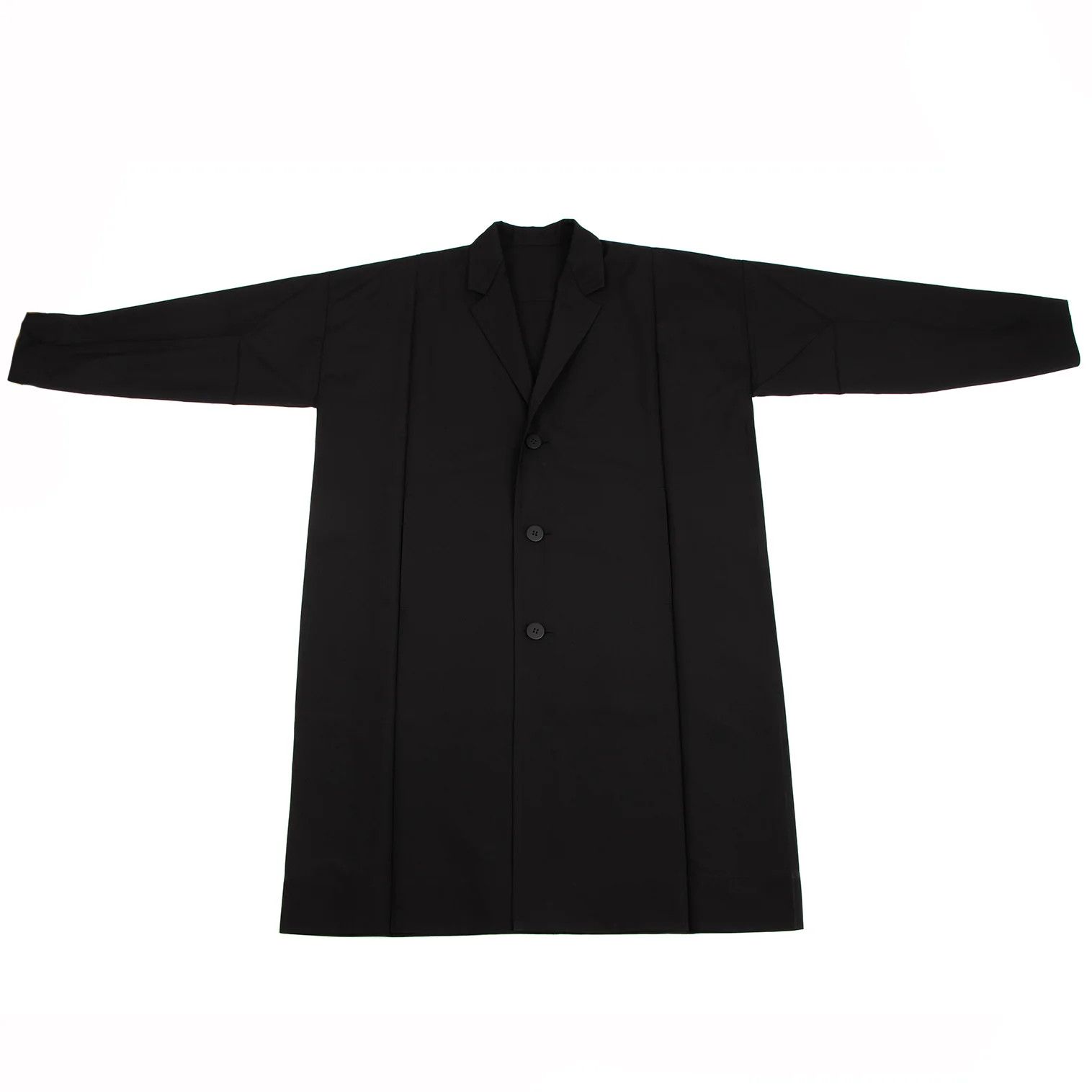 Issey Miyake Flat Pleats Polyester Chester Coat in Black Size 3 Size US L / EU 52-54 / 3 - 1 Thumbnail