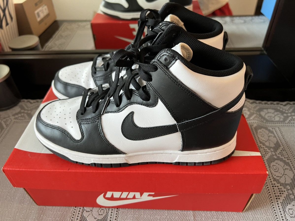 Nike Nike Dunk Hi Retro Panda Black + White Size US 8.5 / EU 41-42 - 1 Thumbnail
