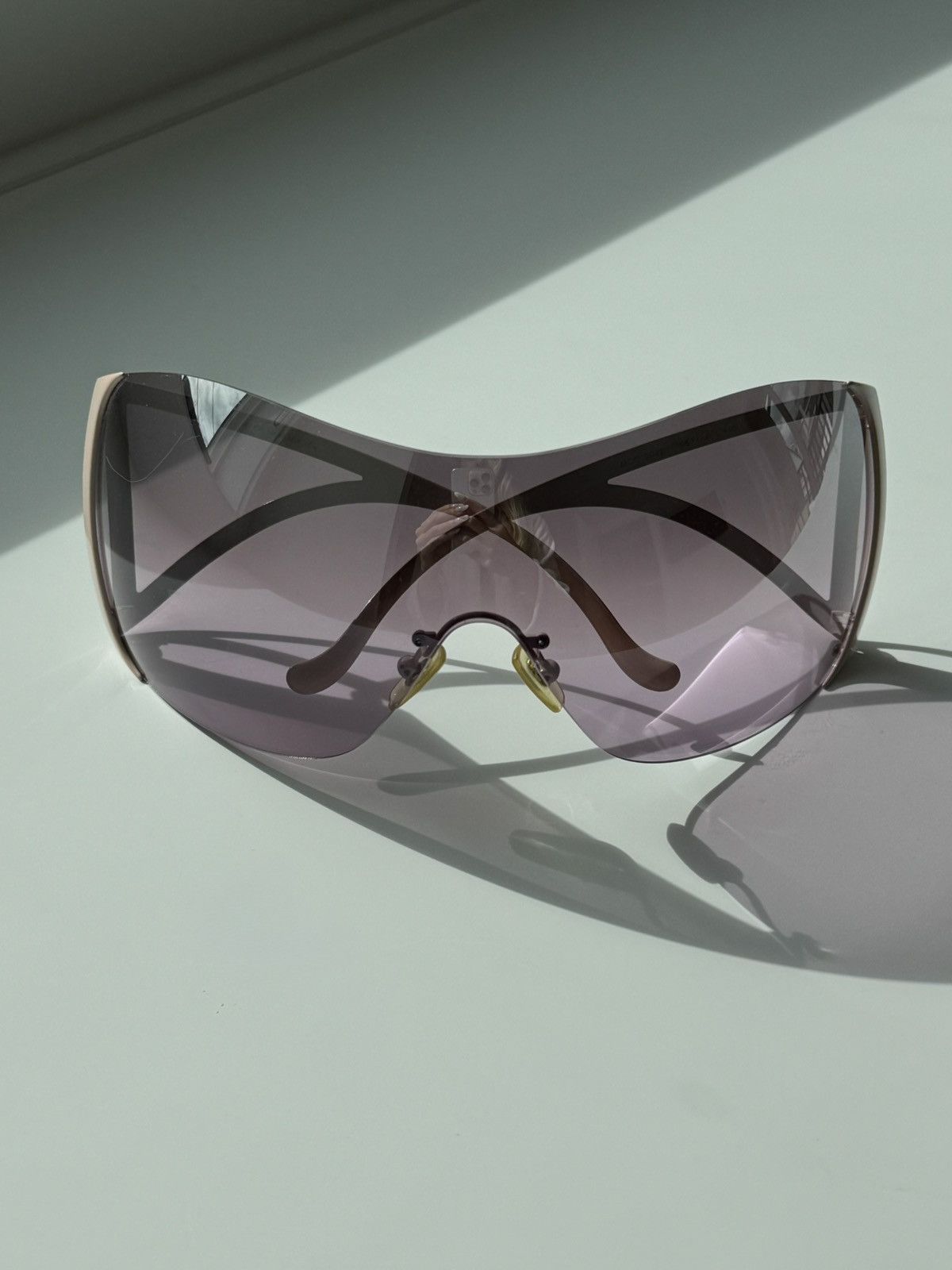 Versace Authentic Y2K Versace Sunglasses Mirror Shield Lenses Size ONE SIZE - 4 Thumbnail