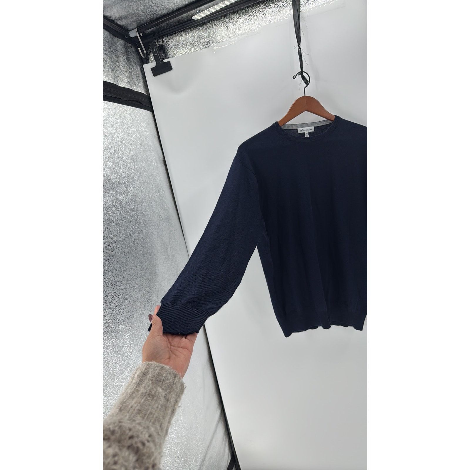 Peter Millar Peter Millar Mens Crown Wool Silk Crewneck navy blue sweater Size US M / EU 48-50 / 2 - 5 Thumbnail
