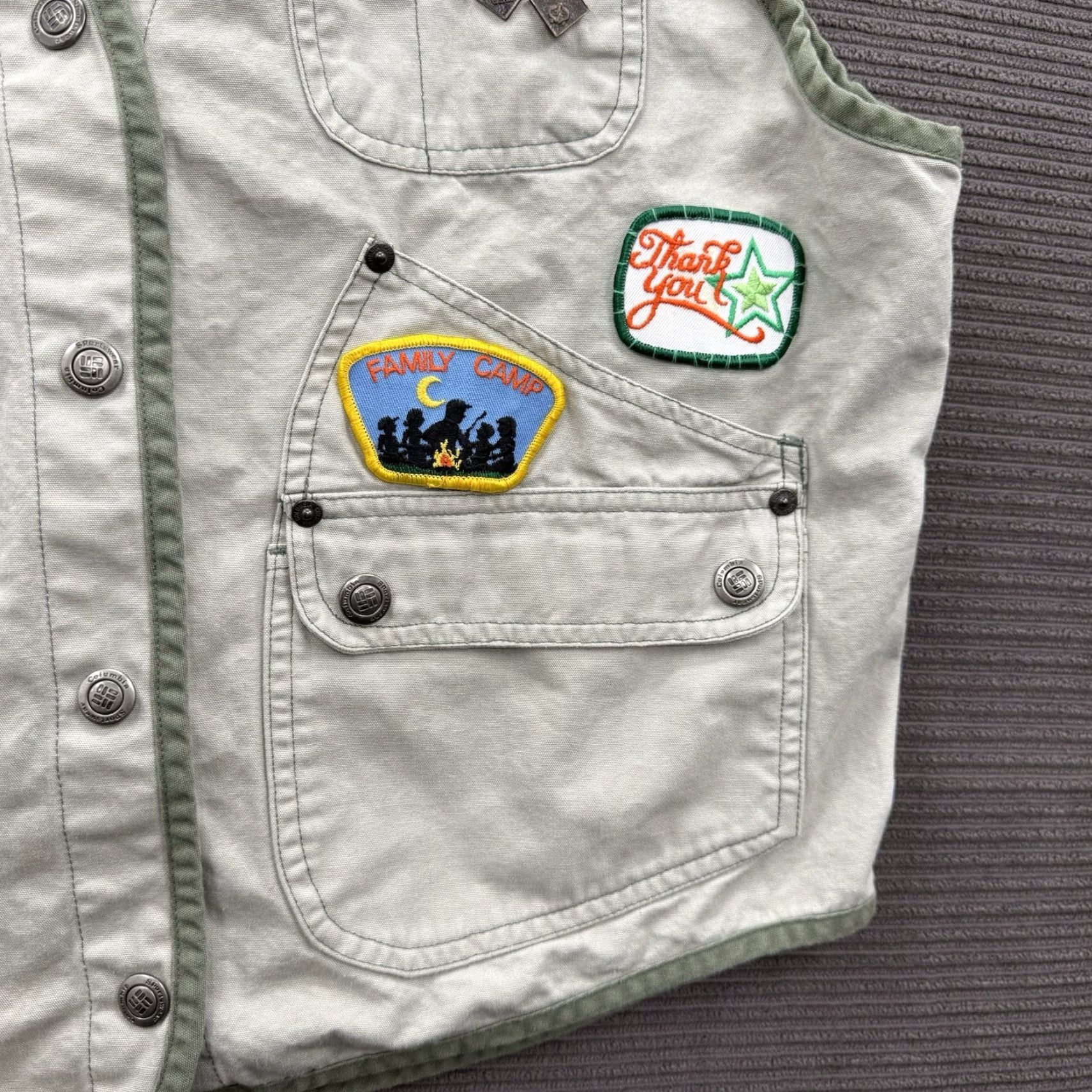 Vintage VINTAGE Columbia Vest Women M Brown Cotton Patches Outdoors Hiking Mens? Size M / US 6-8 / IT 42-44 - 7 Thumbnail