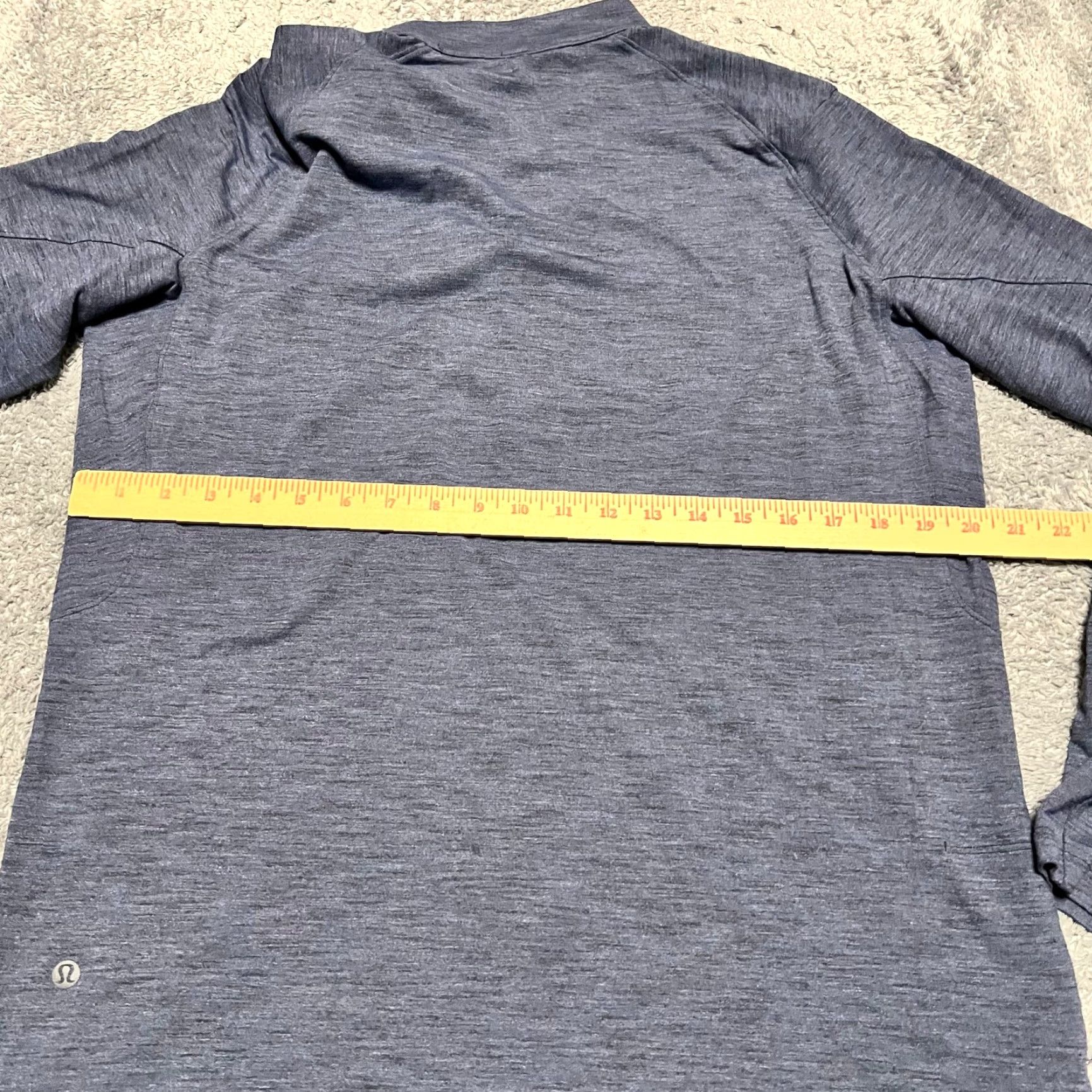 Lululemon Lululemon Shirt Mens Large Surge Warm Half-Zip Heathered Blue M3DH0S Size US L / EU 52-54 / 3 - 7 Thumbnail
