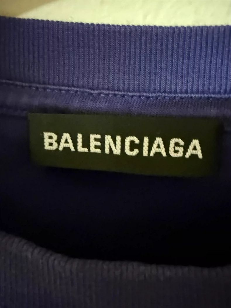 Balenciaga Balenciaga Dark blue cola print short sleeves 2505-Nextarro Size US M / EU 48-50 / 2 - 5 Thumbnail
