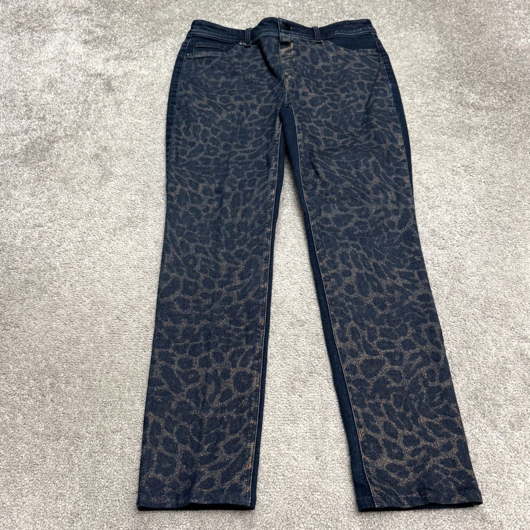 Vintage Chico's Platinum Leopard Slim Straight Denim Jeans Womens Blue 34x29 5-Pocket Stretch City Grunge Streetwear Vintage No Size 25" / US 0 / IT 36 - 2 Thumbnail
