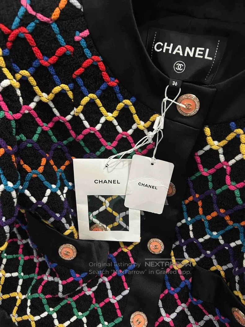 Chanel Chanel Rainbow plaid two-pocket jacket Size XS / US 0-2 / IT 36-38 - 4 Thumbnail