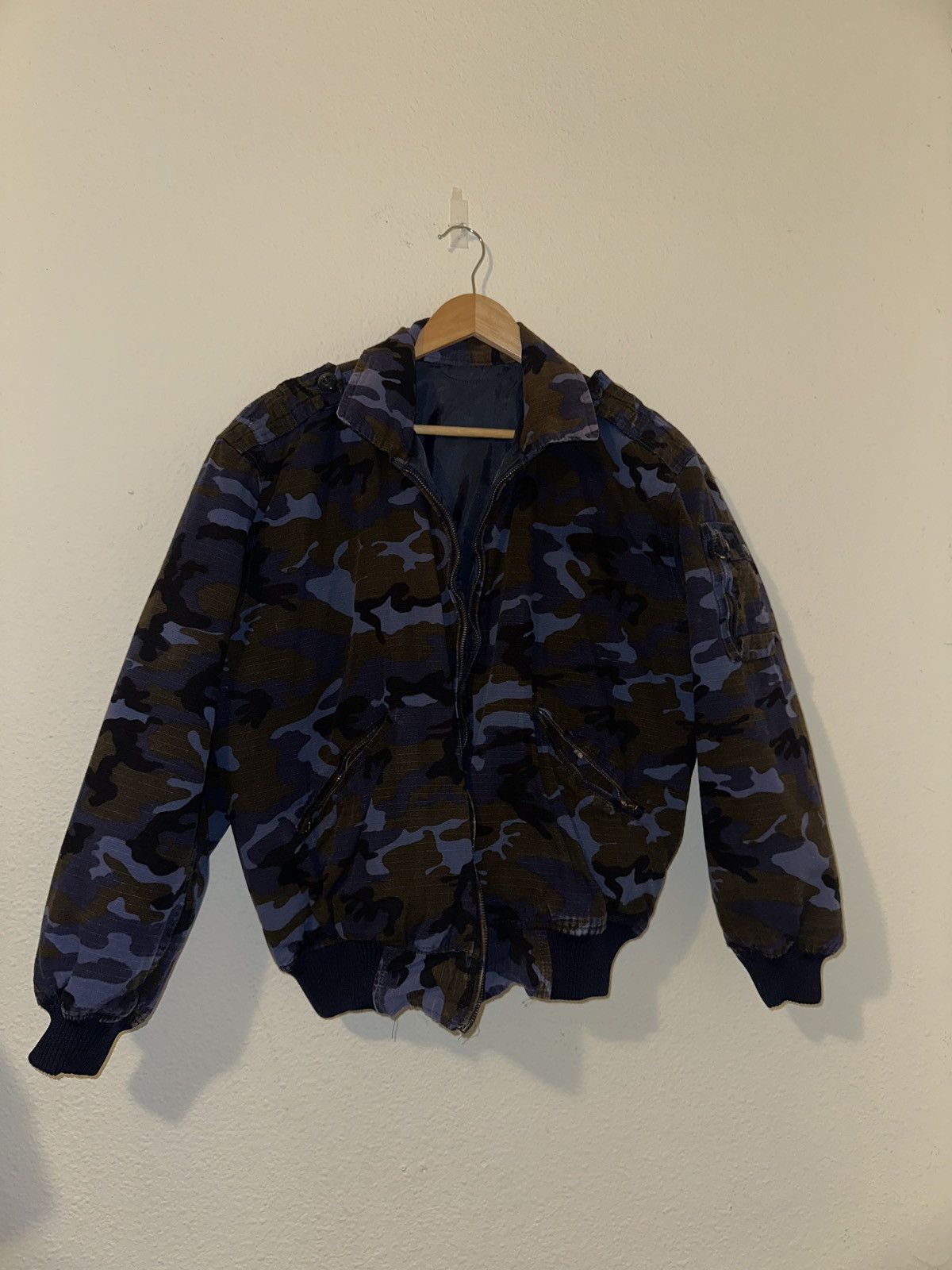 Vintage Vintage Blue Camo Jacket Size US S / EU 44-46 / 1 - 1 Thumbnail