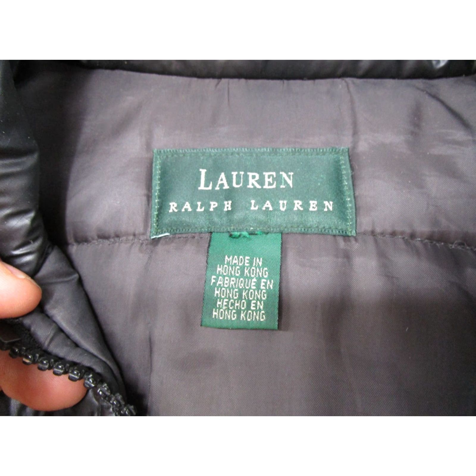 Ralph Lauren VTG Lauren Ralph Lauren Puffer Jacket Women’s Down Full Zip Black Solid Quilted Logo Down Insulated All Seasons Winter Skiing Size L / US 10 / IT 46 - 3 Thumbnail