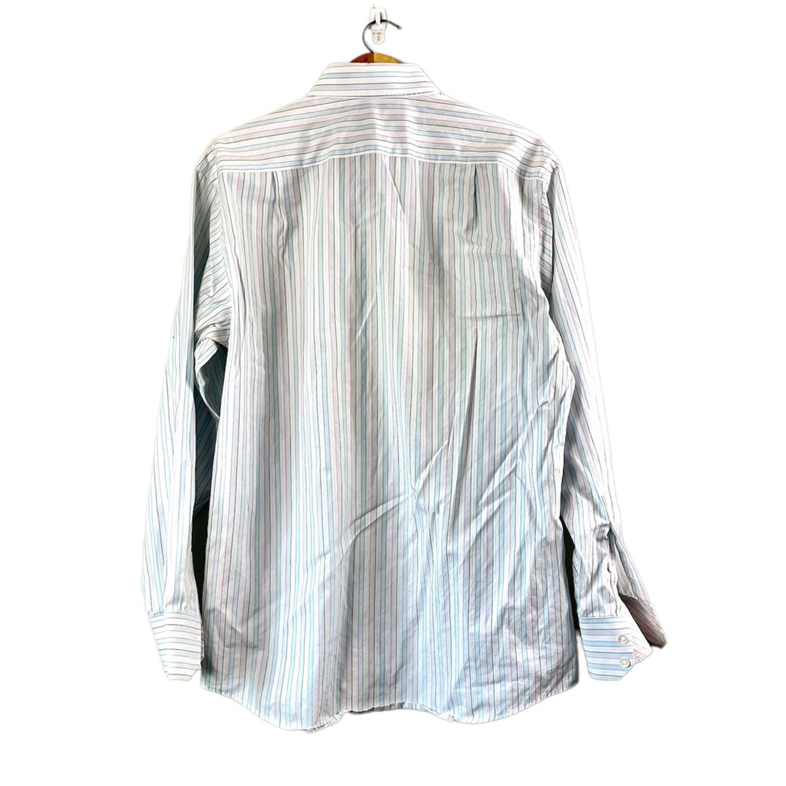 Ted Baker White Striped Men's Ted Baker Dress Shirt 16.5 Size US M / EU 48-50 / 2 - 3 Thumbnail