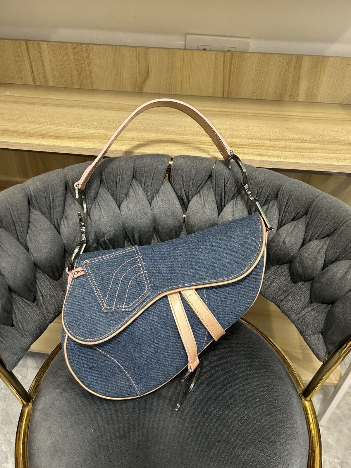Christian Dior Monsieur × Dior Dior Adiorable 69 Velvet Saddle Bag