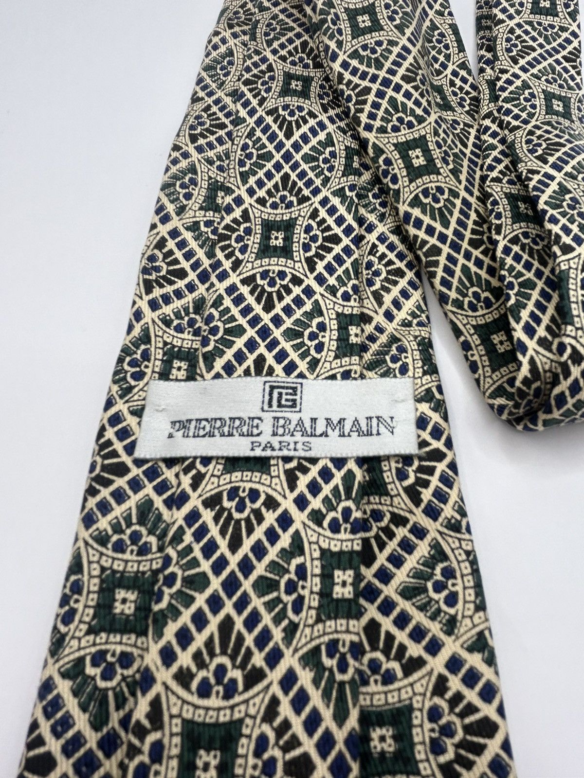 Pierre Balmain Vintage Pierre Balmain Geometric Pattern Tie Size ONE SIZE - 2 Thumbnail