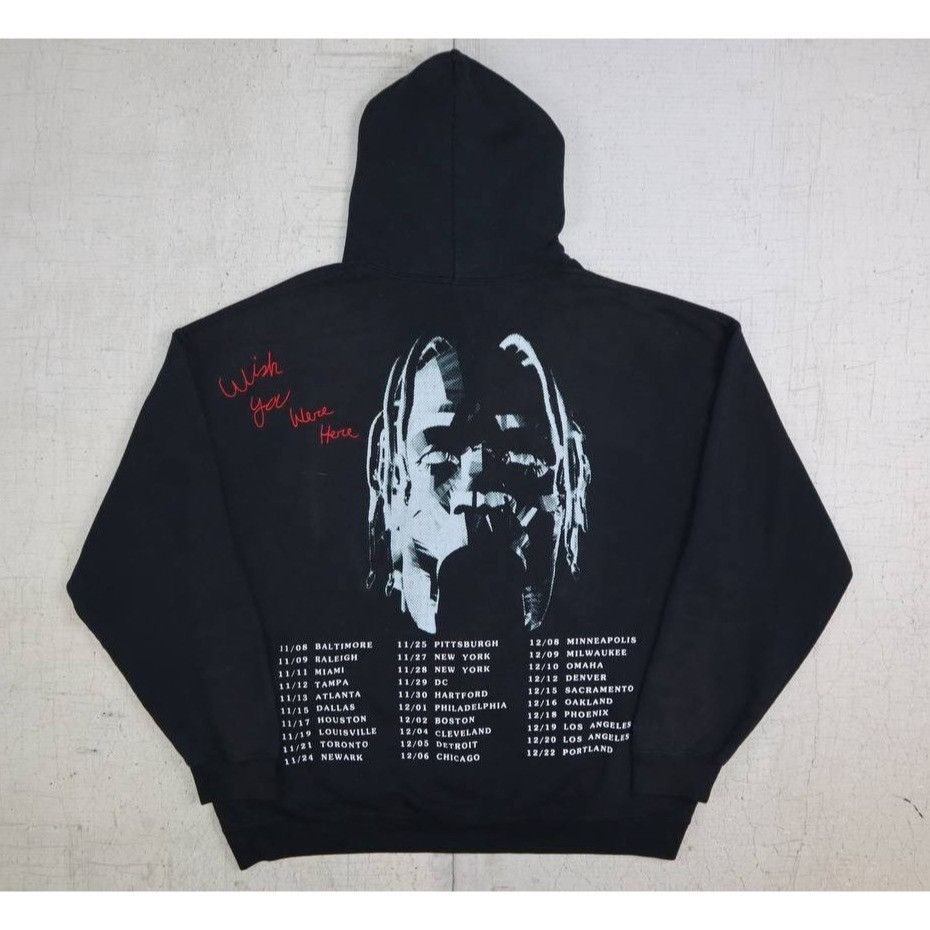 Vintage TRAVIS SCOTT Astroworld Tour Hoodie Men's L Black Wish You Size US L / EU 52-54 / 3 - 2 Thumbnail