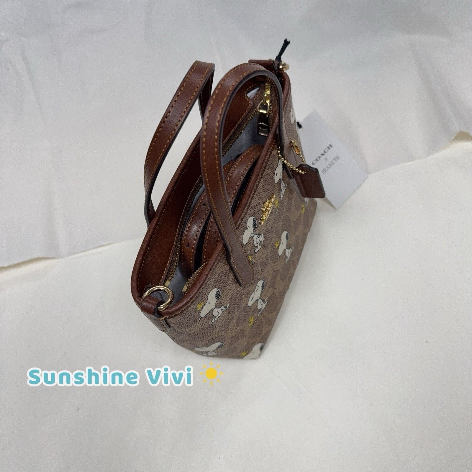 Coach NWT Coach X Peanuts City Mini Tote Bag Snoopy Print CBS83 Size ONE SIZE - 6 Thumbnail