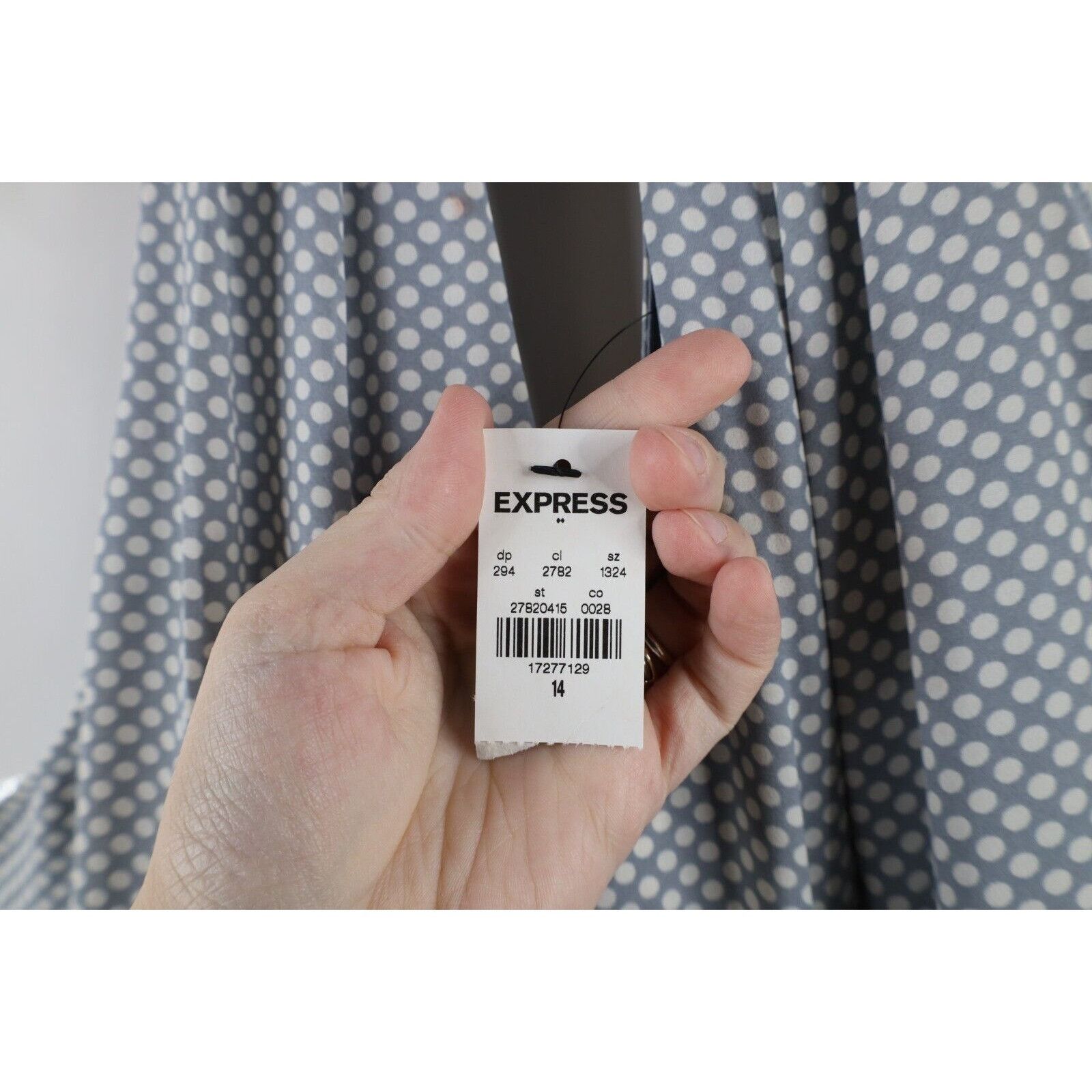 Express New Express Polka Dot Halter Neck Fit and Flare Dress Size XL / US 12-14 / IT 48-50 - 7 Thumbnail