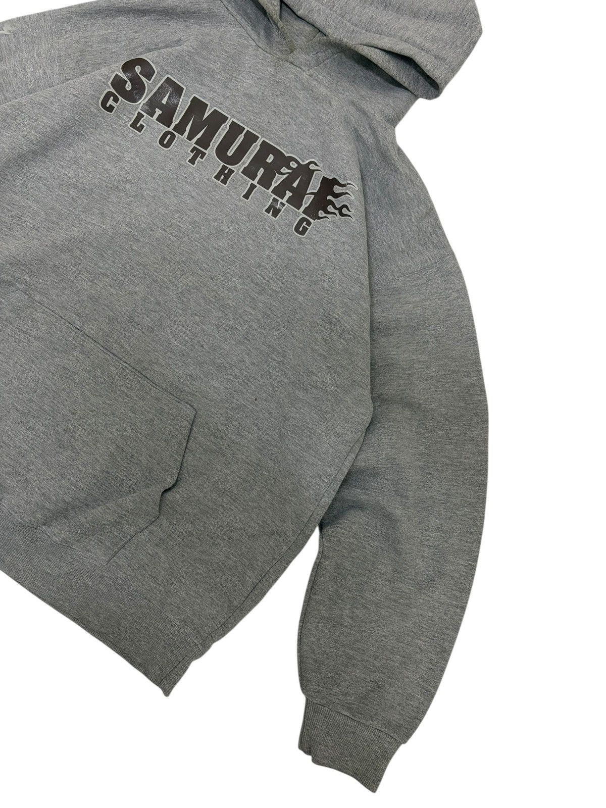 Japanese Brand SAMURAI CLOTHING 🇯🇵 WIND RIP KANJI FLAME SLEEVES GRAPHIC Size US XXL / EU 58 / 5 - 6 Thumbnail