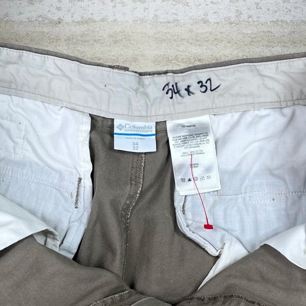 Columbia Vintage Y2K Columbia Hiking Pants 34x32 Relaxed Fit Tan Size US 34 / EU 50 - 4 Thumbnail