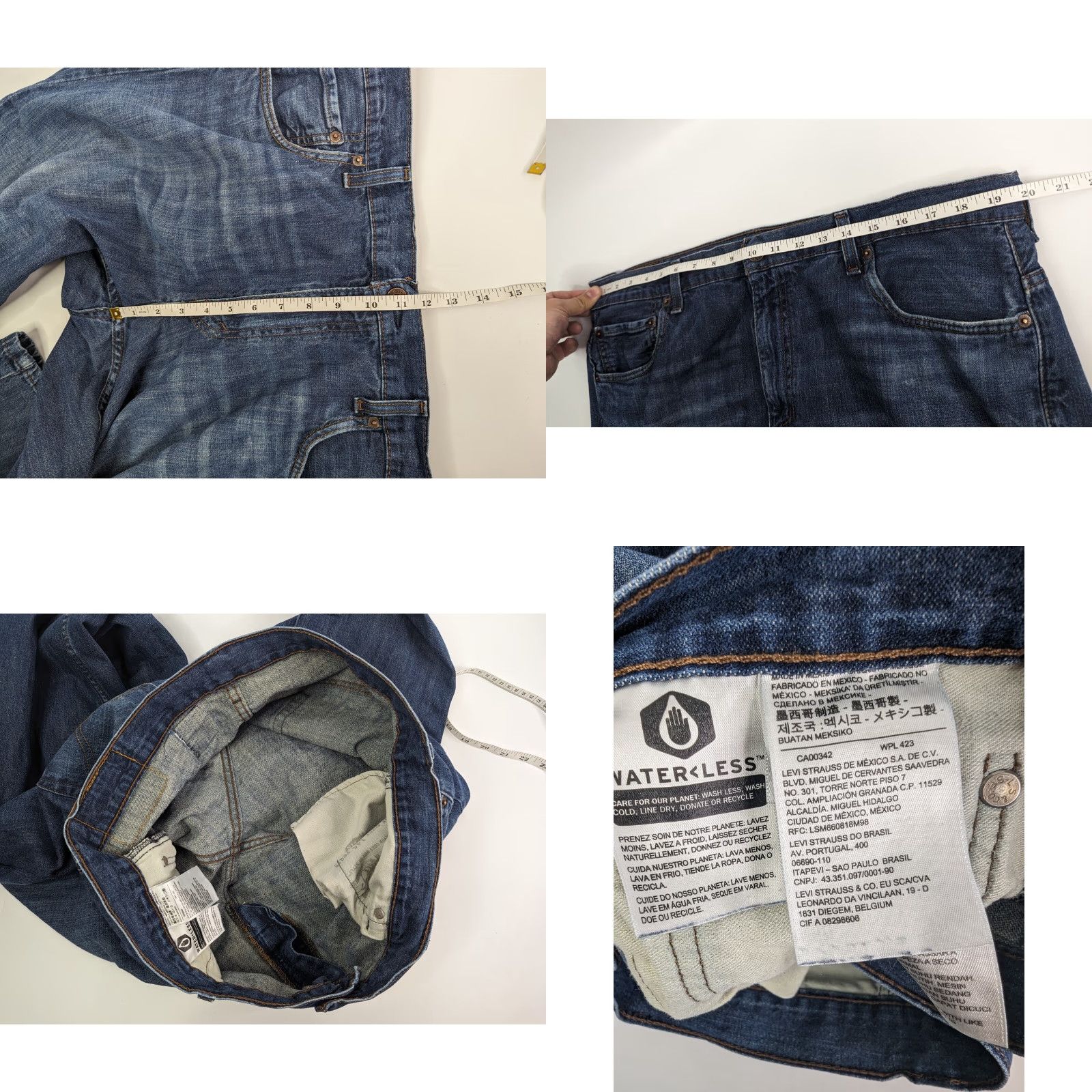 Levi's Levi's 569 Jeans Straight 36x32 Relaxed Black Denim Distressed 5-Pocket Zip Mid Waist Men Regular Size US 38 / EU 54 - 9 Thumbnail