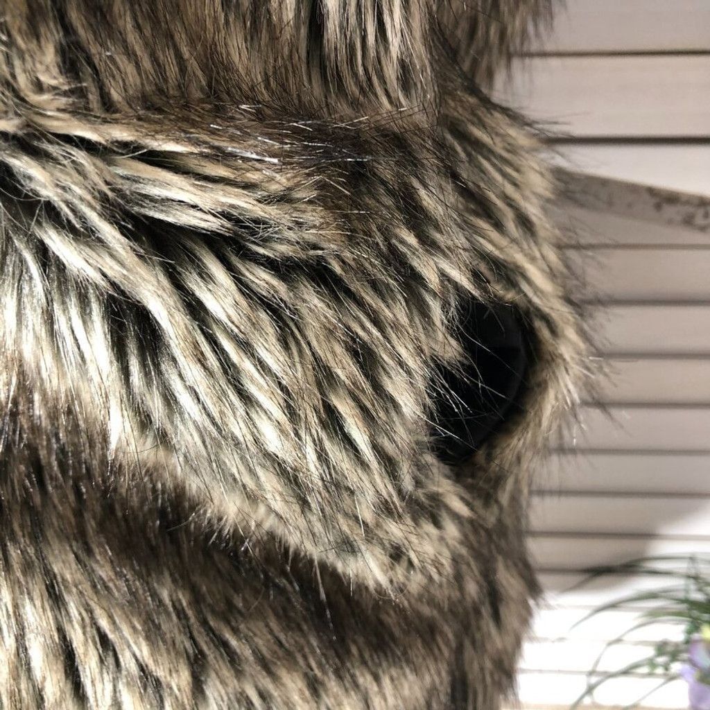 Asos Asos Faux Fur zippered vest warm brown gray fully lined L Size L / US 10 / IT 46 - 10 Thumbnail
