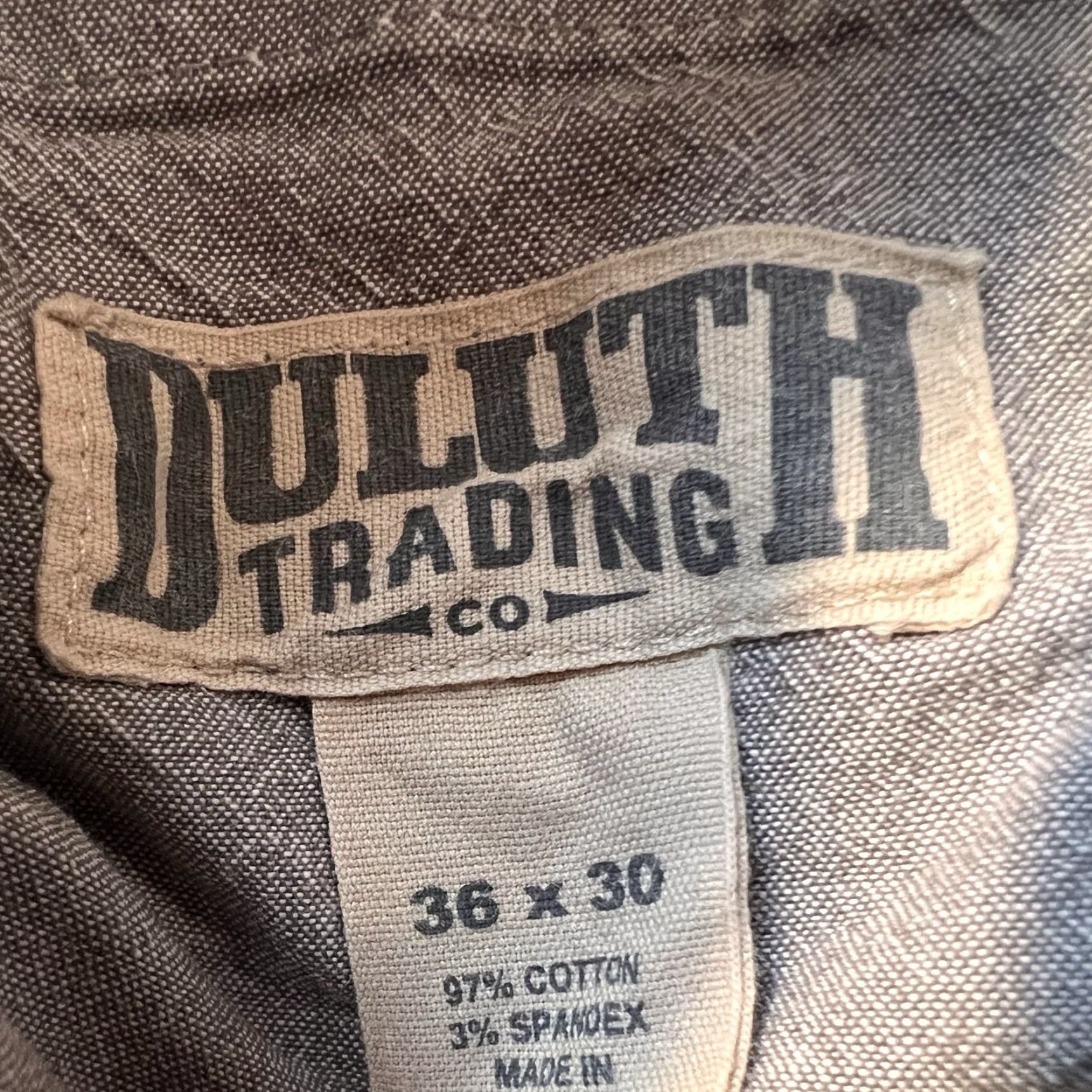 Vintage Duluth Khakis Pants Mens 36x30 Brown 36x27 Classic Straight 5-Pocket Crew Workwear Cotton Spandex Flat Front Casual Size US 36 / EU 52 - 5 Thumbnail