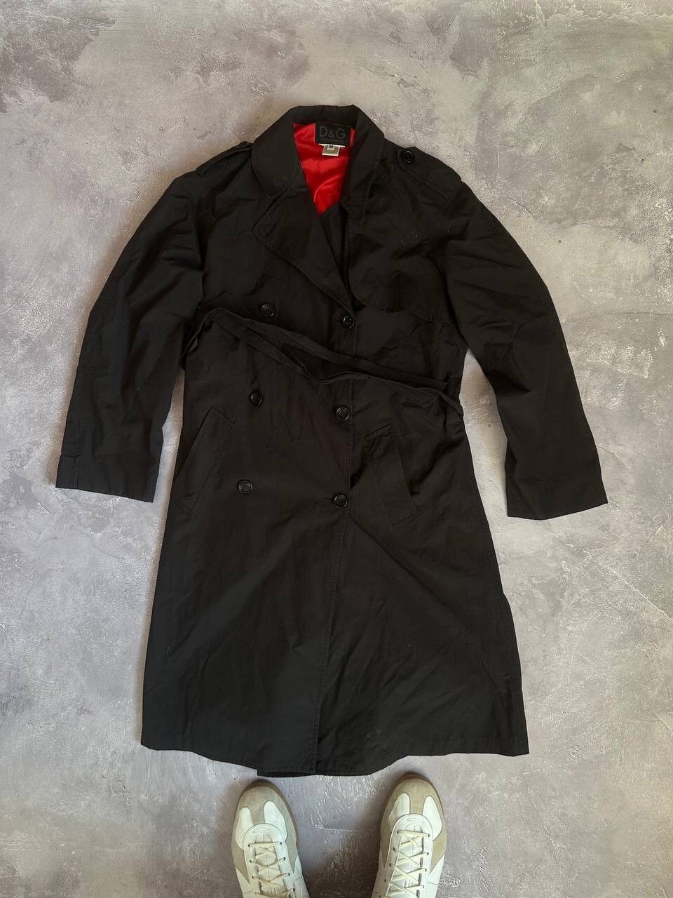 Rare DOLCE & GABANNA Vintage Trench COAT luxury full black