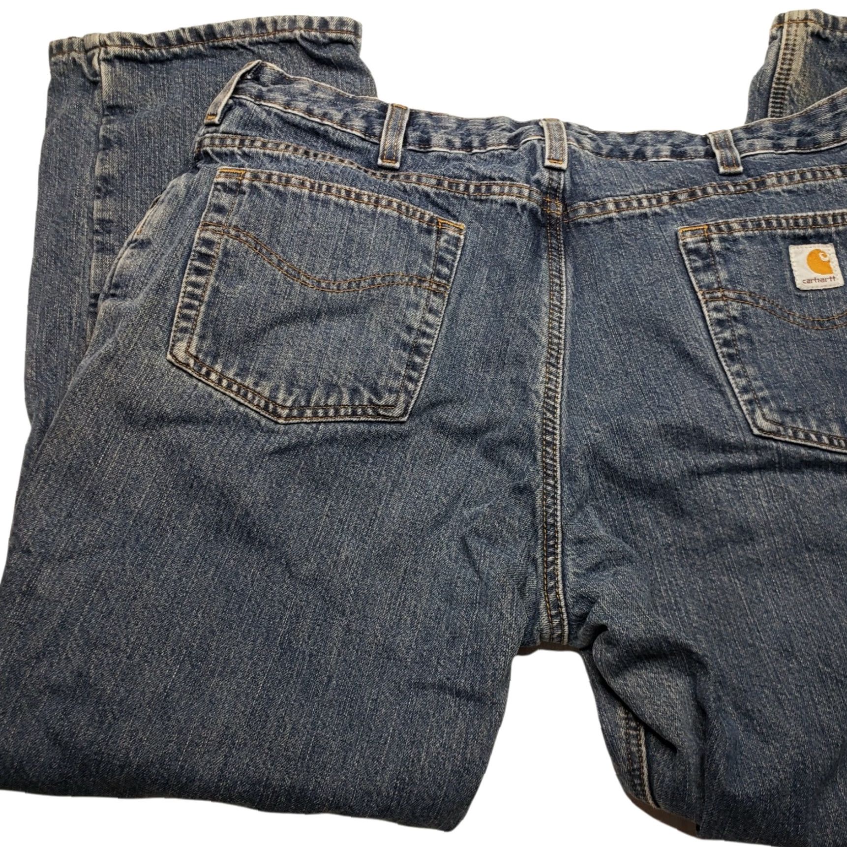Carhartt Carhartt Jeans Flannel Lined 18/30 Work Pants Women Straight 32 Inseam Blue 100% Cotton Sp Size 40" / US 18 - 5 Thumbnail
